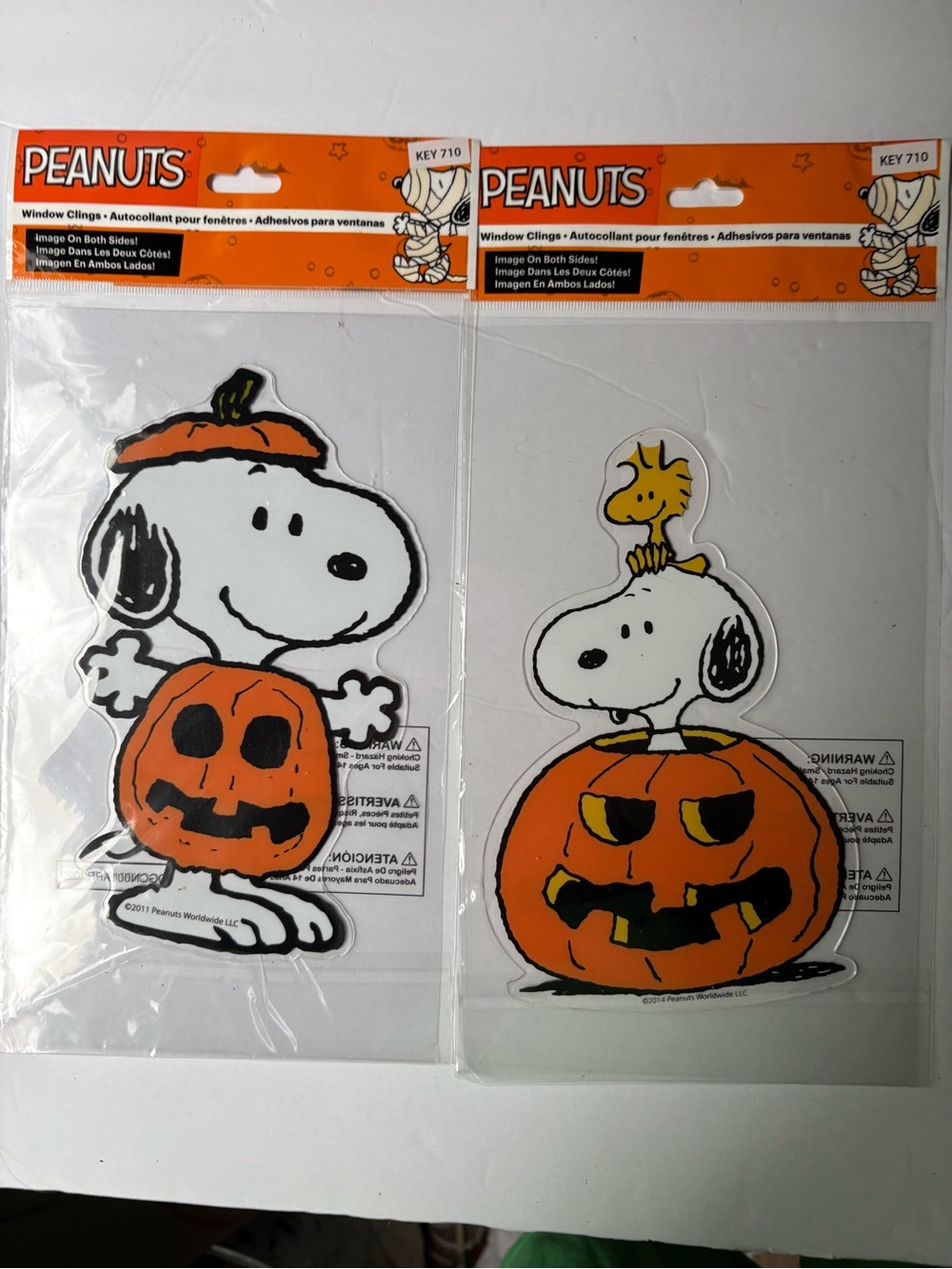 Peanuts Snoopy & Woodstock Halloween Window Clings
